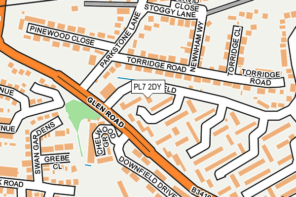 PL7 2DY map - OS OpenMap – Local (Ordnance Survey)