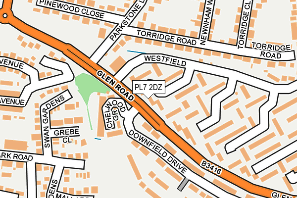 PL7 2DZ map - OS OpenMap – Local (Ordnance Survey)
