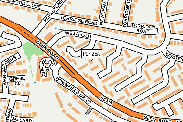 PL7 2EA map - OS OpenMap – Local (Ordnance Survey)