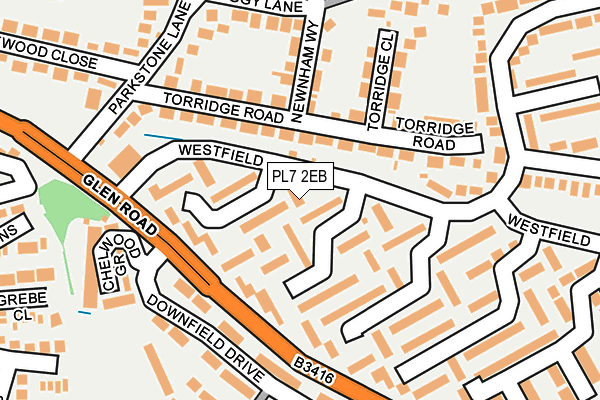 PL7 2EB map - OS OpenMap – Local (Ordnance Survey)