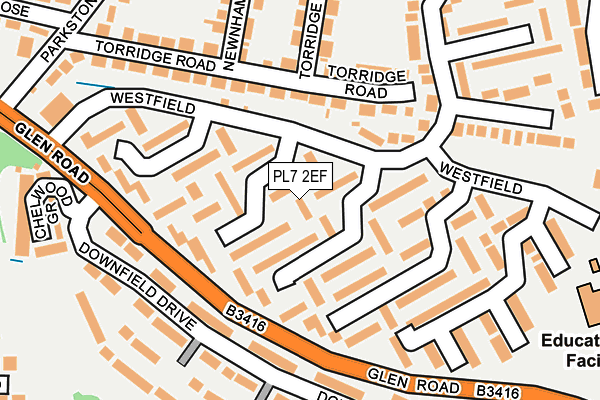 PL7 2EF map - OS OpenMap – Local (Ordnance Survey)