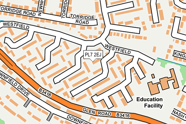 PL7 2EJ map - OS OpenMap – Local (Ordnance Survey)