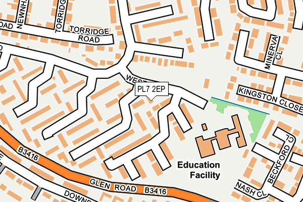 PL7 2EP map - OS OpenMap – Local (Ordnance Survey)