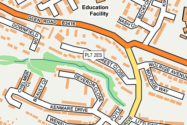 PL7 2ES map - OS OpenMap – Local (Ordnance Survey)