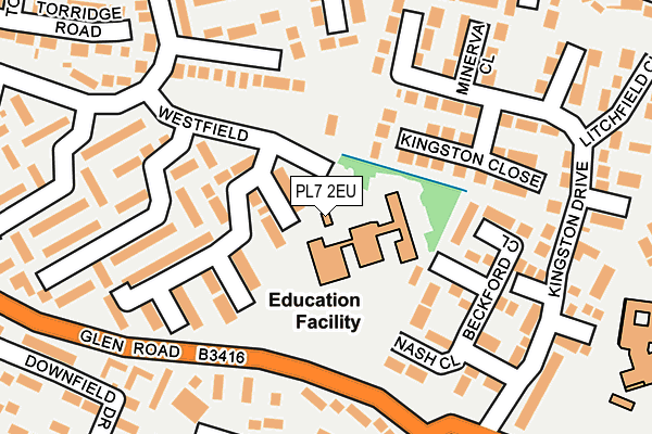 PL7 2EU map - OS OpenMap – Local (Ordnance Survey)