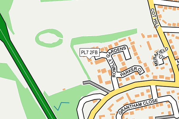 PL7 2FB map - OS OpenMap – Local (Ordnance Survey)