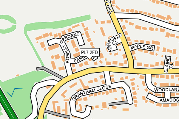PL7 2FD map - OS OpenMap – Local (Ordnance Survey)