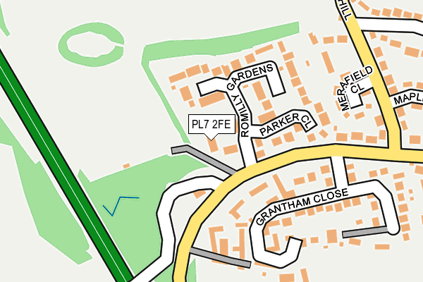 PL7 2FE map - OS OpenMap – Local (Ordnance Survey)