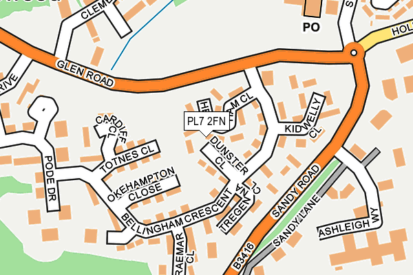 PL7 2FN map - OS OpenMap – Local (Ordnance Survey)