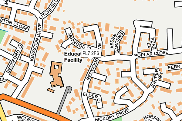 PL7 2FS map - OS OpenMap – Local (Ordnance Survey)