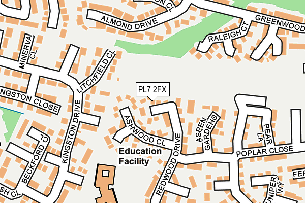 PL7 2FX map - OS OpenMap – Local (Ordnance Survey)