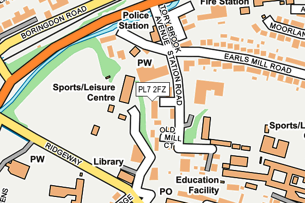 PL7 2FZ map - OS OpenMap – Local (Ordnance Survey)