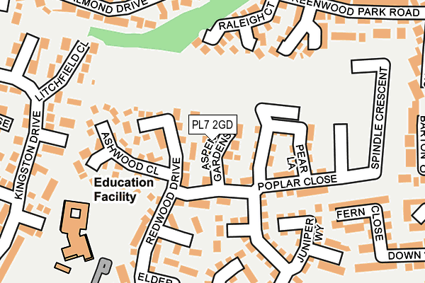 PL7 2GD map - OS OpenMap – Local (Ordnance Survey)