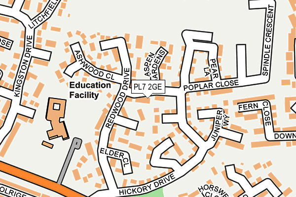 PL7 2GE map - OS OpenMap – Local (Ordnance Survey)