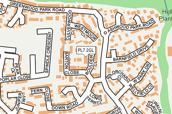 PL7 2GL map - OS OpenMap – Local (Ordnance Survey)