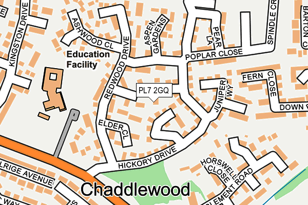 PL7 2GQ map - OS OpenMap – Local (Ordnance Survey)