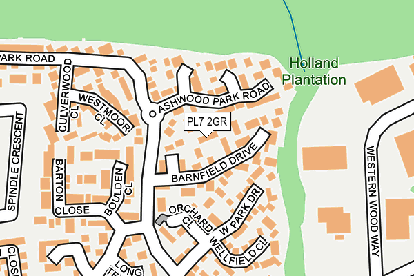 PL7 2GR map - OS OpenMap – Local (Ordnance Survey)