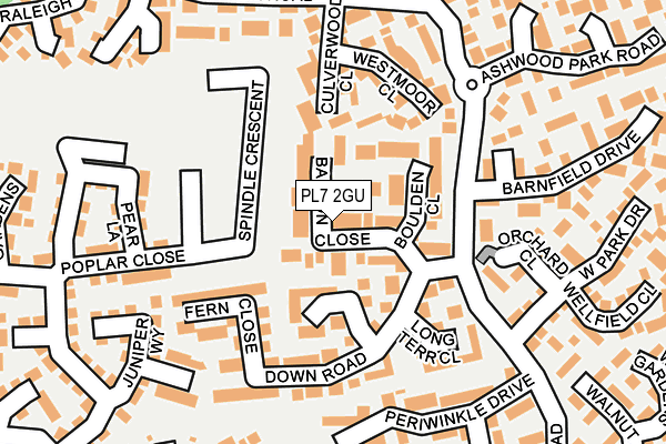 PL7 2GU map - OS OpenMap – Local (Ordnance Survey)