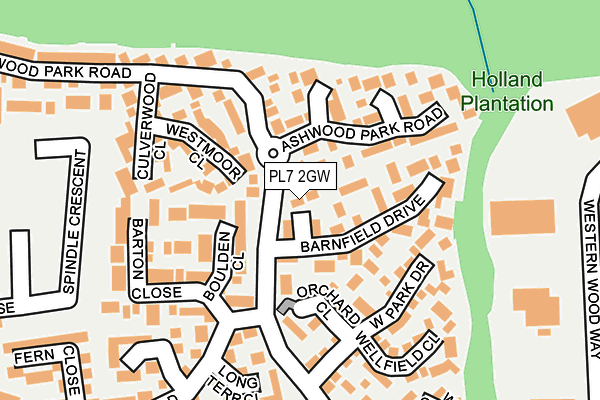 PL7 2GW map - OS OpenMap – Local (Ordnance Survey)