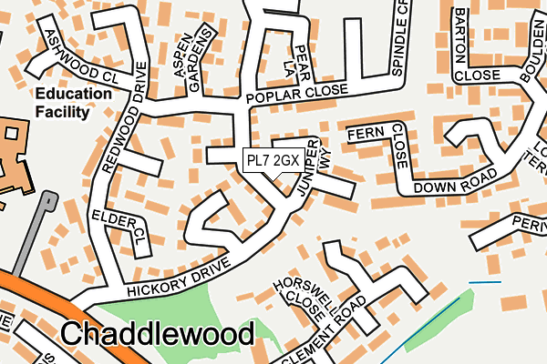 PL7 2GX map - OS OpenMap – Local (Ordnance Survey)
