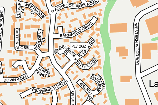 PL7 2GZ map - OS OpenMap – Local (Ordnance Survey)