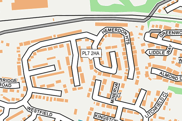PL7 2HA map - OS OpenMap – Local (Ordnance Survey)