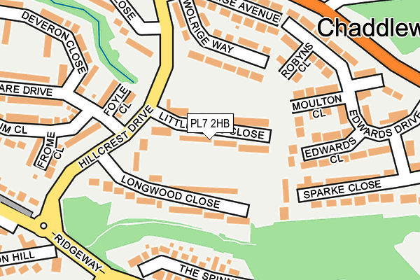 PL7 2HB map - OS OpenMap – Local (Ordnance Survey)