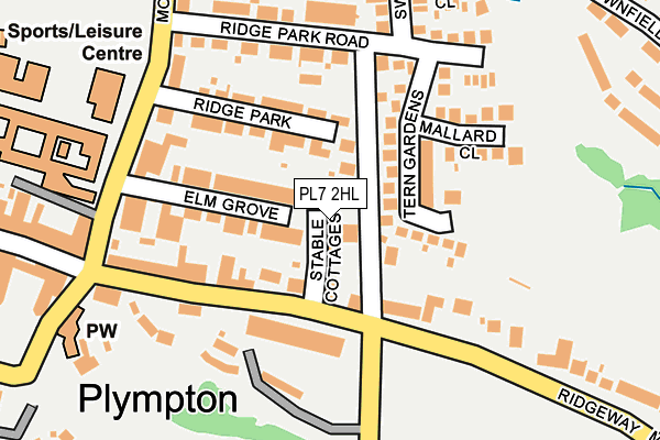 PL7 2HL map - OS OpenMap – Local (Ordnance Survey)