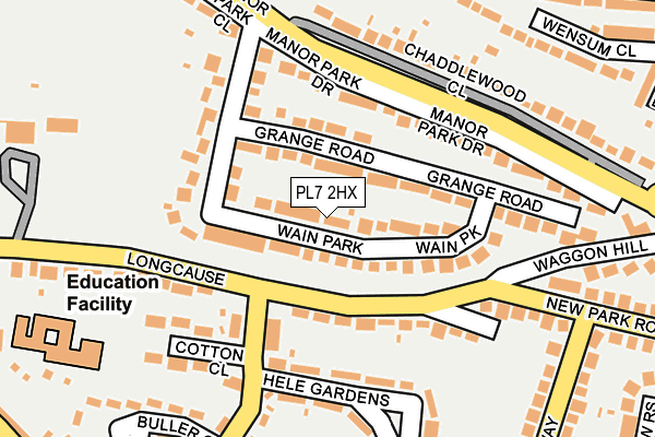 PL7 2HX map - OS OpenMap – Local (Ordnance Survey)