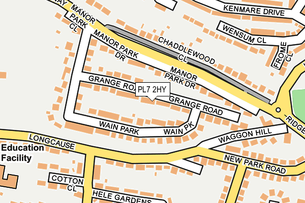 PL7 2HY map - OS OpenMap – Local (Ordnance Survey)