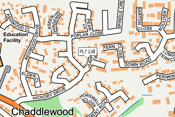 PL7 2JB map - OS OpenMap – Local (Ordnance Survey)