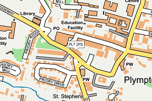 PL7 2PS map - OS OpenMap – Local (Ordnance Survey)