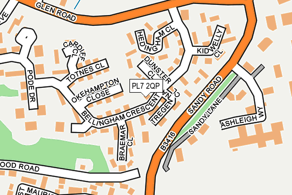 PL7 2QP map - OS OpenMap – Local (Ordnance Survey)