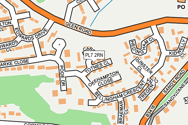 PL7 2RN map - OS OpenMap – Local (Ordnance Survey)