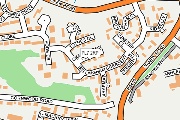 PL7 2RP map - OS OpenMap – Local (Ordnance Survey)