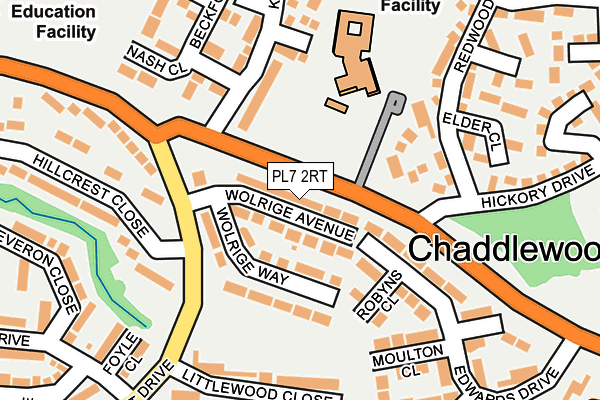 PL7 2RT map - OS OpenMap – Local (Ordnance Survey)