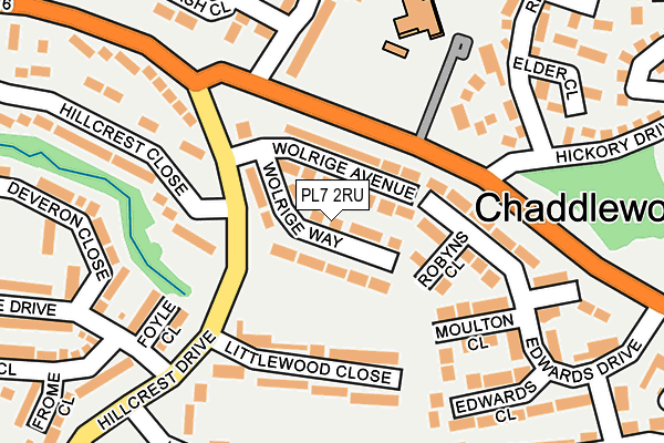 PL7 2RU map - OS OpenMap – Local (Ordnance Survey)