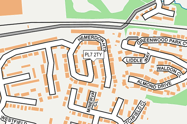 PL7 2TY map - OS OpenMap – Local (Ordnance Survey)