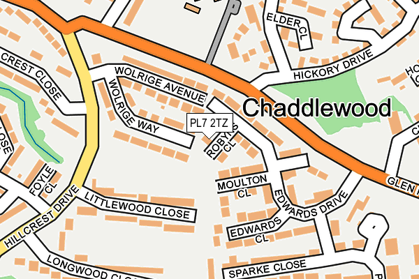 PL7 2TZ map - OS OpenMap – Local (Ordnance Survey)