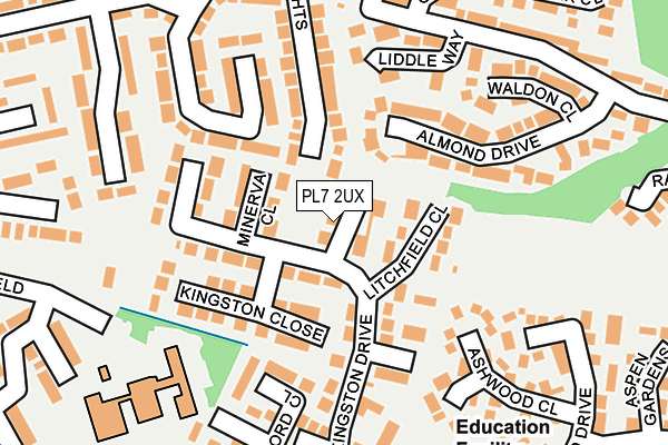 PL7 2UX map - OS OpenMap – Local (Ordnance Survey)