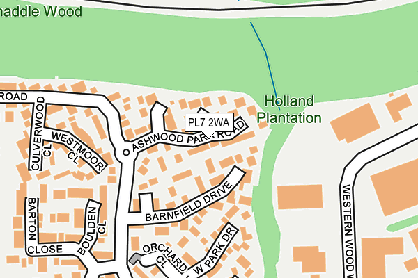 PL7 2WA map - OS OpenMap – Local (Ordnance Survey)