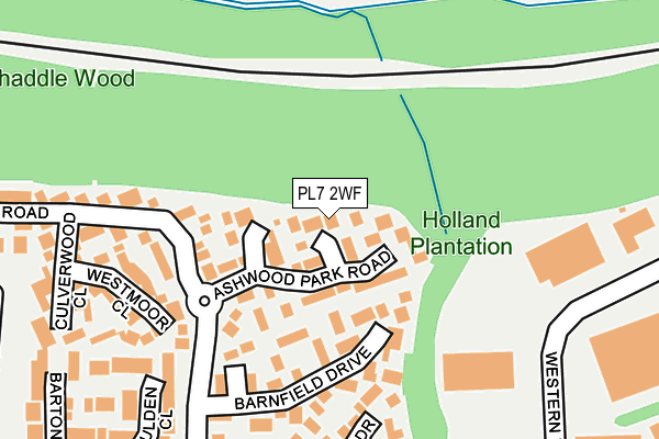 PL7 2WF map - OS OpenMap – Local (Ordnance Survey)