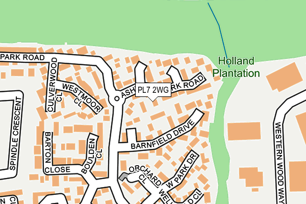 PL7 2WG map - OS OpenMap – Local (Ordnance Survey)