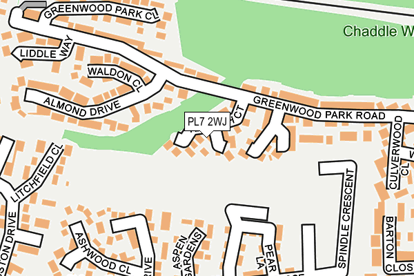 PL7 2WJ map - OS OpenMap – Local (Ordnance Survey)