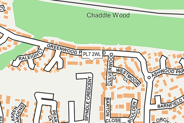 PL7 2WL map - OS OpenMap – Local (Ordnance Survey)