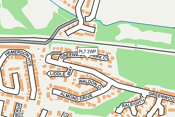 PL7 2WP map - OS OpenMap – Local (Ordnance Survey)