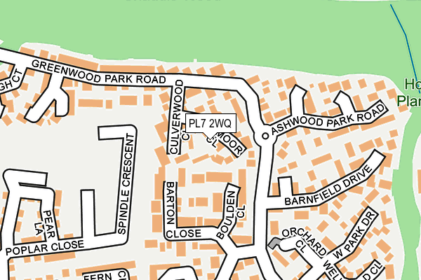 PL7 2WQ map - OS OpenMap – Local (Ordnance Survey)