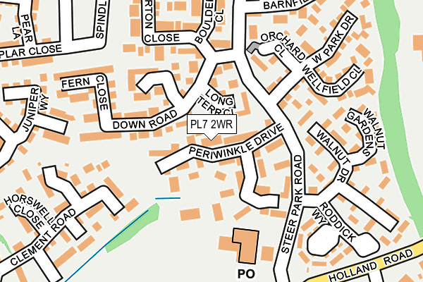 PL7 2WR map - OS OpenMap – Local (Ordnance Survey)