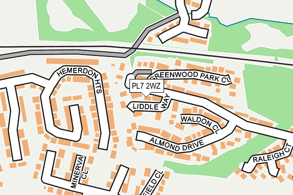 PL7 2WZ map - OS OpenMap – Local (Ordnance Survey)