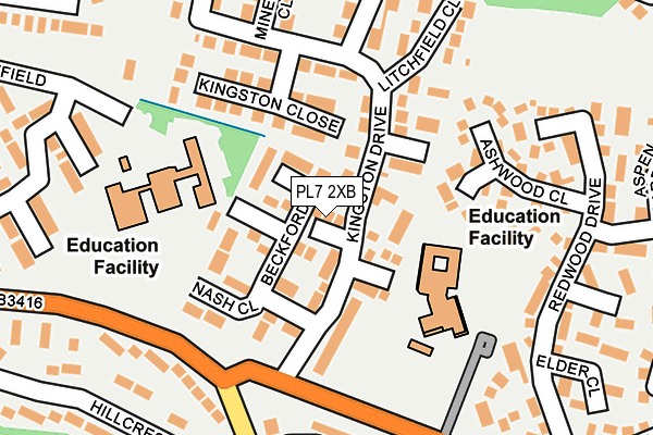 PL7 2XB map - OS OpenMap – Local (Ordnance Survey)